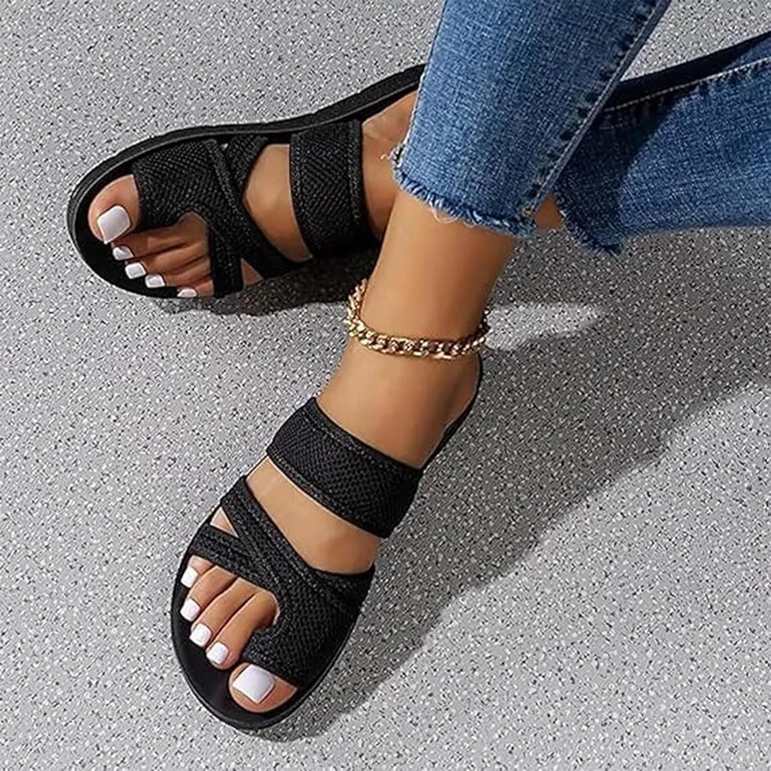 2024women's Hollow Mesh Slide Sandals, Breathable Mesh Slide Sandals for Women, Loop Toe (Burgundy,42)