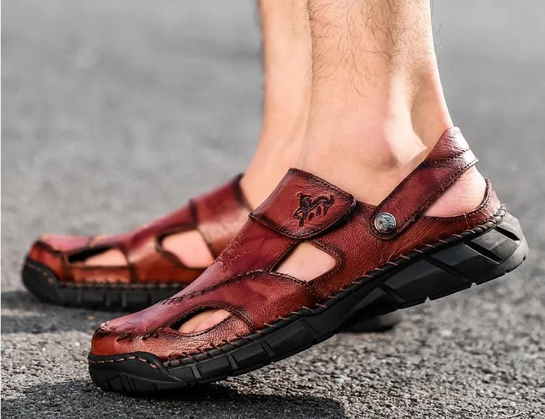 A Pair of Summer Sandals, Trendy Open Toed Loafers, Beach Vacation ，Great for Driving and Walking Casual Sandals