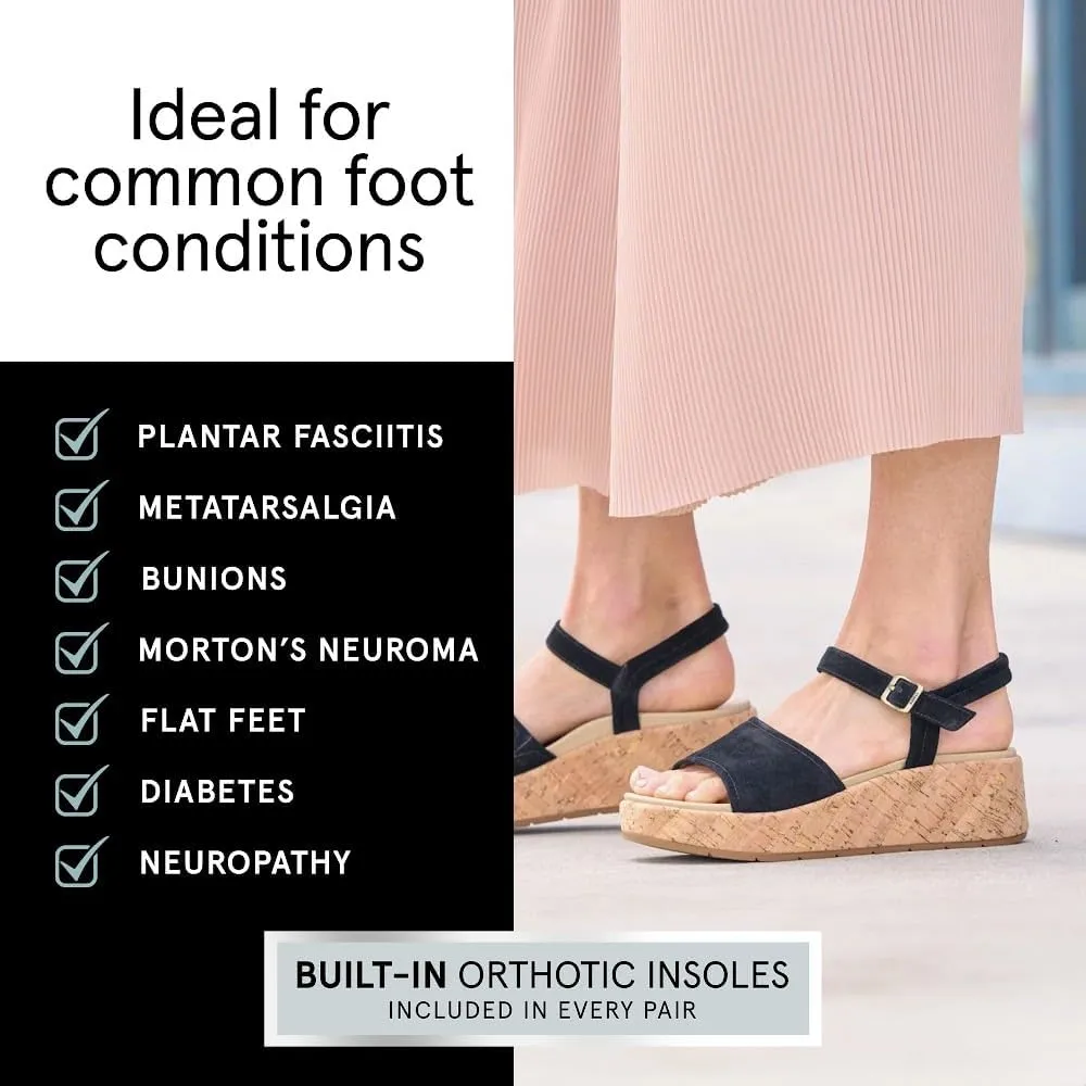ABEO Solstice Buckle Sandals For Women | Arch Support Sandals | Ball of Foot Pain Relief | Built-In Metatarsal Pads Women