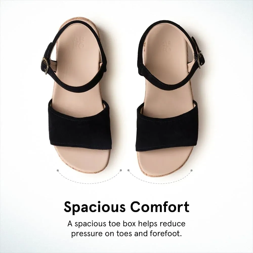 ABEO Solstice Buckle Sandals For Women | Arch Support Sandals | Ball of Foot Pain Relief | Built-In Metatarsal Pads Women