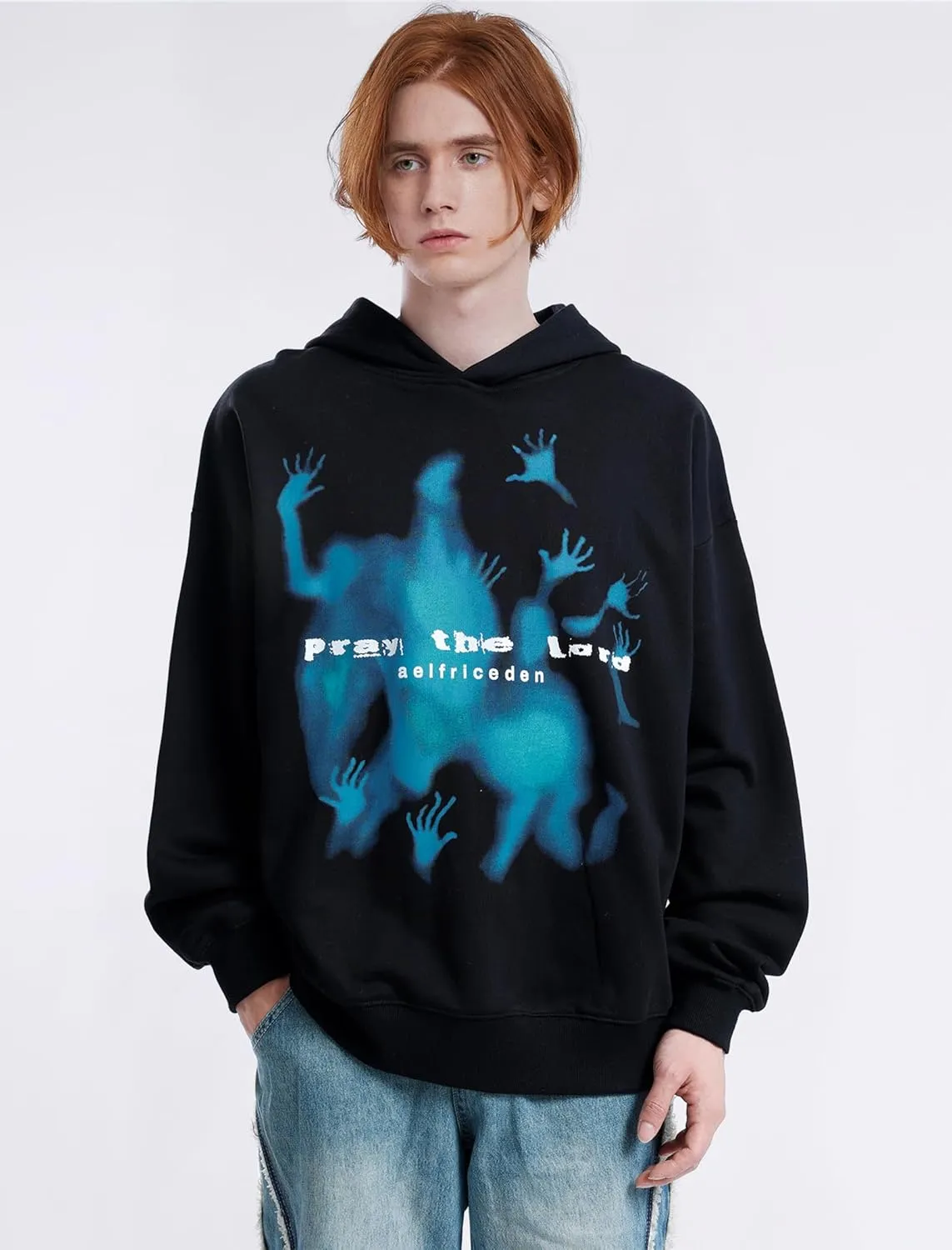 Aelfric Eden Graphic Hoodies Vintage Printed Hoodie Sweatshirt Casual Oversized Long Sleeve Streetwear Hooded Pullover