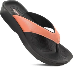 AEROTHOTIC Arch Support Flip Flops for women Stylish Cushioned Padded Straps with Soft Toe Post Slip on Footwear Dressy Travel Recovery Outdoor Comfortable Walking Women Sandals
