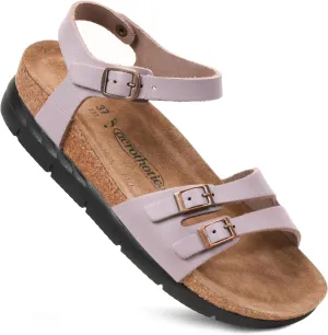 AEROTHOTIC Comfortable Genuine Leather Platform Sandals with Arch Support Stylish Adjustable Ankle Strap Slip On Vacations Travel Outdoor Wedge Sandals for Women