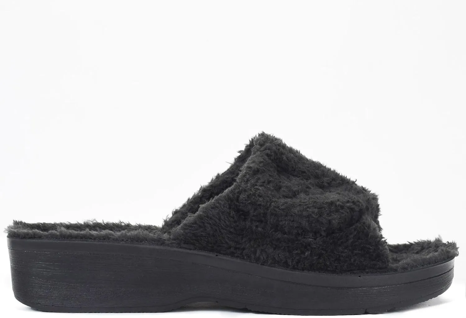 AEROTHOTIC Soft Fuzzy Slippers Outdoor and Indoor with Non-Slip Sole Stylish Straps Comfortable Womens Slippers Open Toe Home Travel Vacation Wear