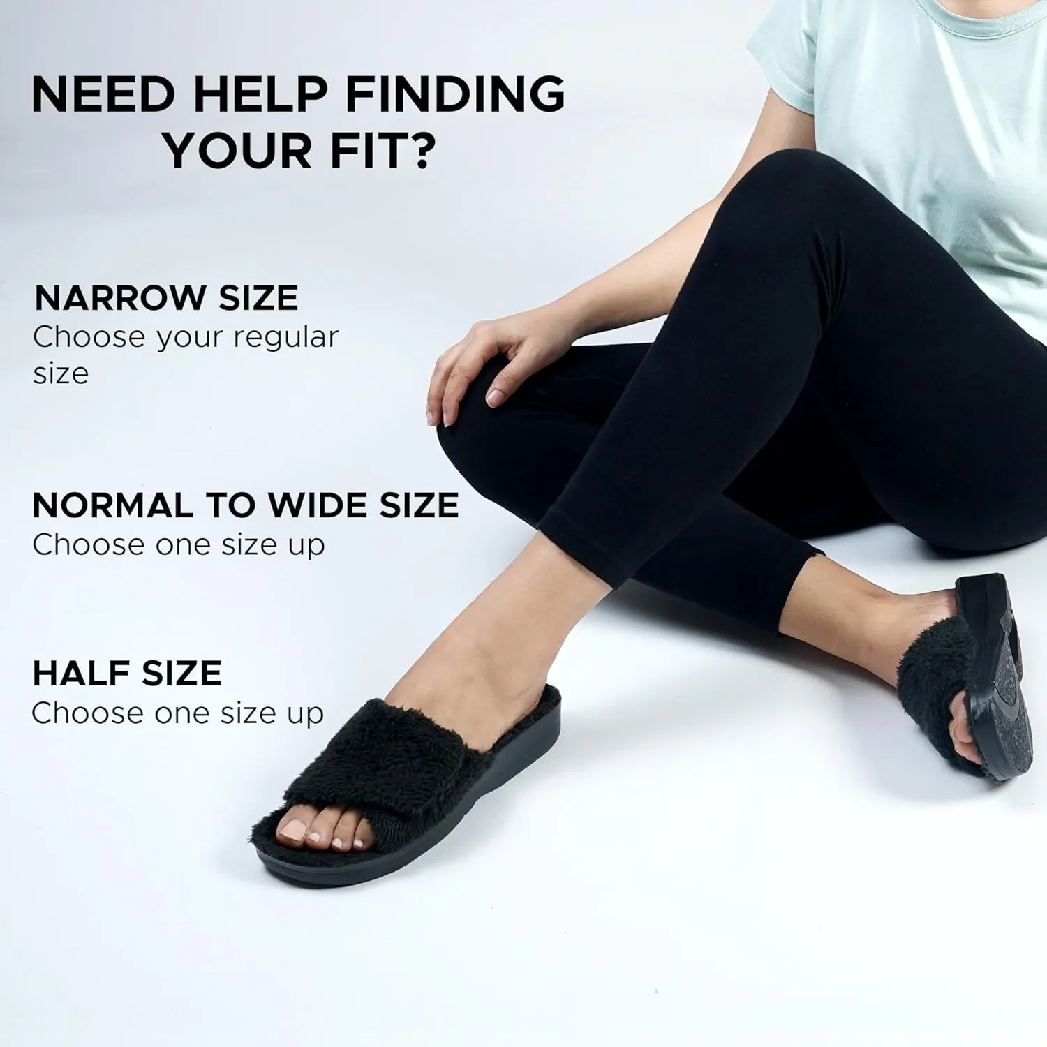 AEROTHOTIC Soft Fuzzy Slippers Outdoor and Indoor with Non-Slip Sole Stylish Straps Comfortable Womens Slippers Open Toe Home Travel Vacation Wear