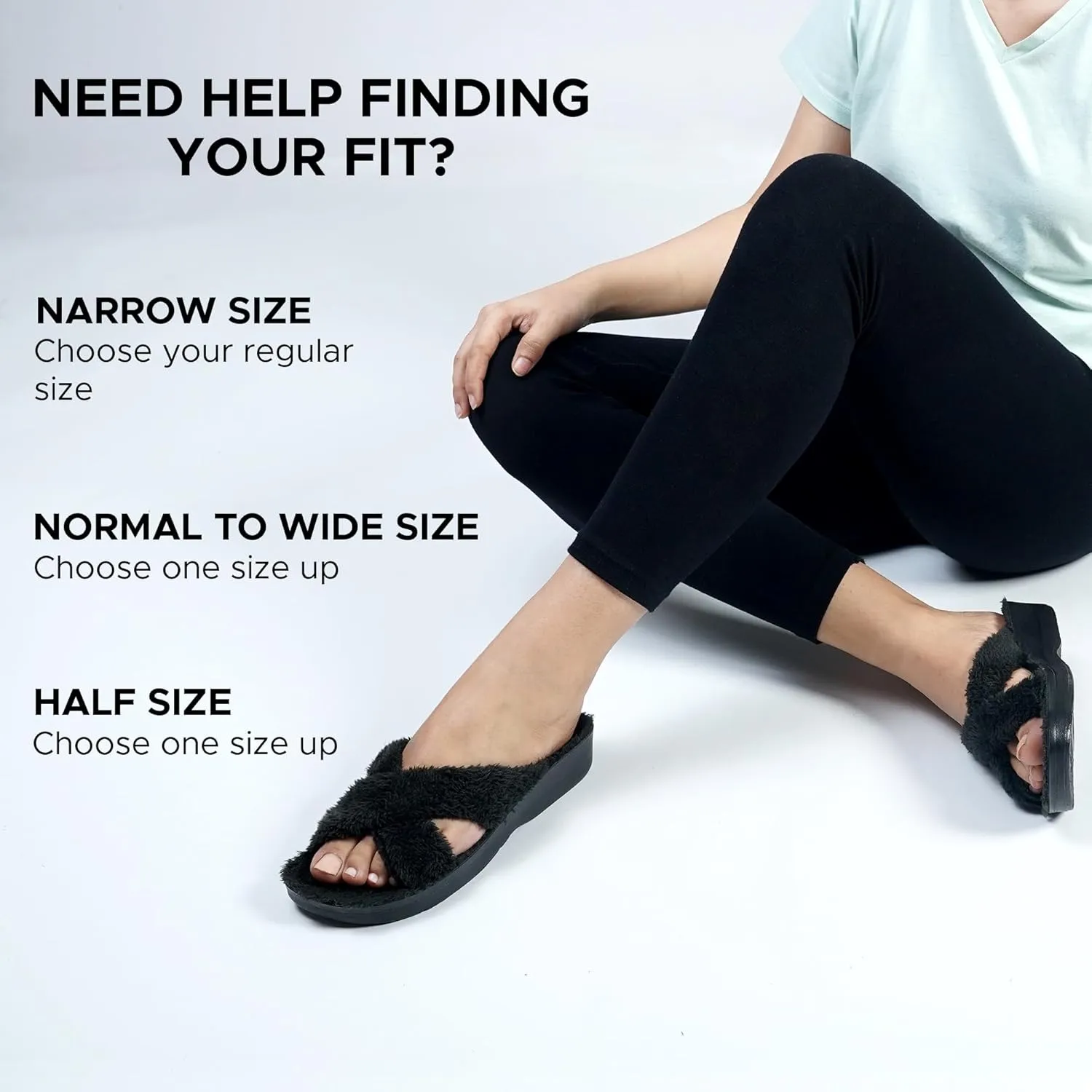 AEROTHOTIC Soft Fuzzy Slippers Outdoor and Indoor with Non-Slip Sole Stylish Straps Comfortable Womens Slippers Open Toe Home Travel Vacation Wear