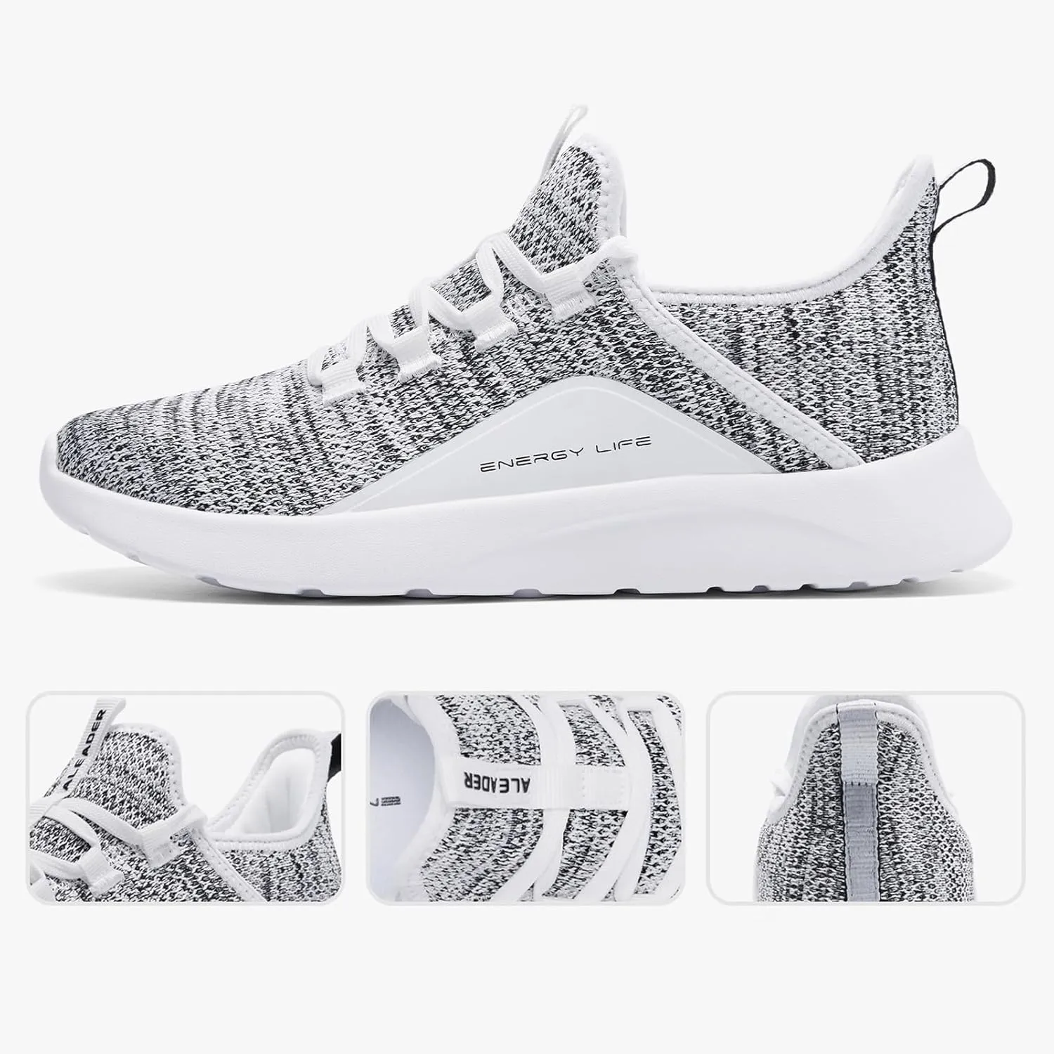 ALEADER Men's Energycloud Slip On Running Walking Shoes Cushion Lightweight Sneakers