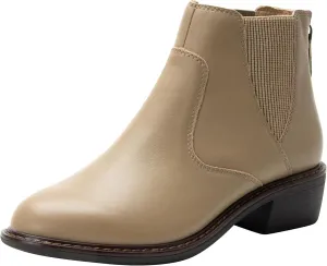 Alegria Womens Meadow Back Zipper Leather Low Heel Ankle Boot