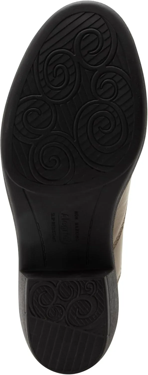 Alegria Womens Meadow Back Zipper Leather Low Heel Ankle Boot
