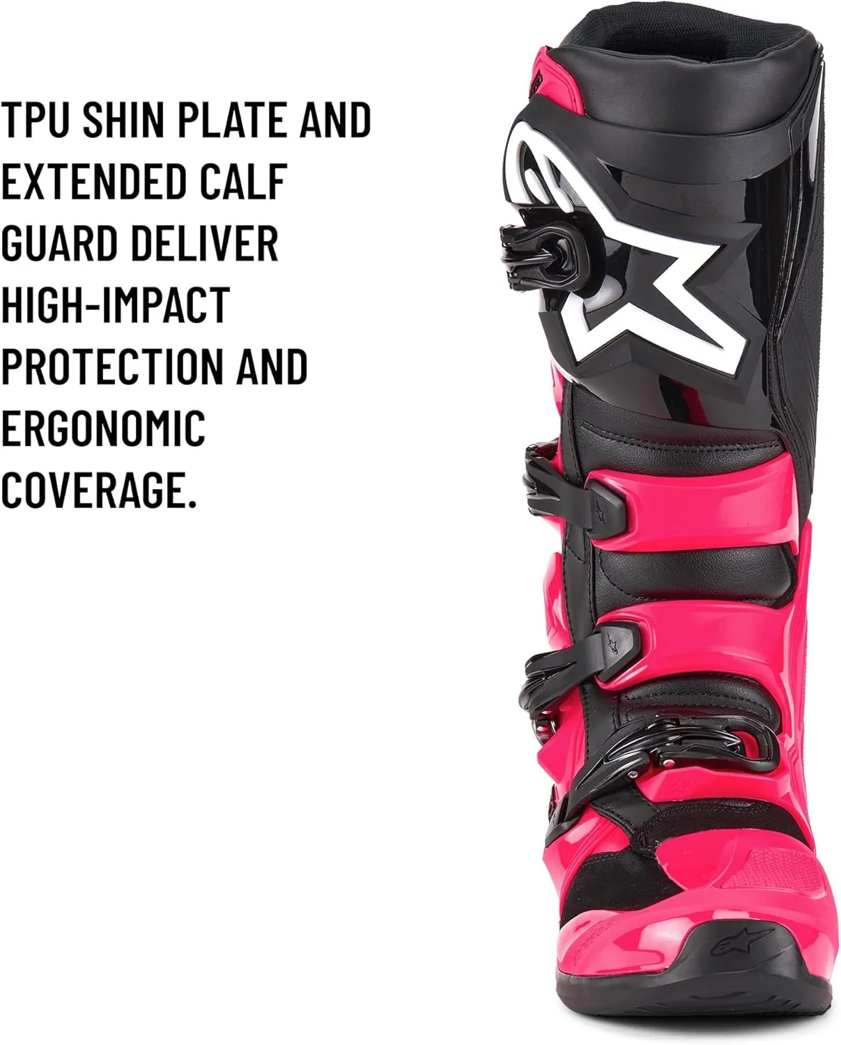 Alpinestars Tech 7 Boots, High-Performance Motocross Boots, CE-Certified, 10, Diva Pink/Black