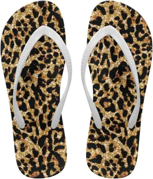 Animal Print Sandals Women Stylish Non-Slip Casual Beach Comfortable Summer Lightweight Flip Flops
