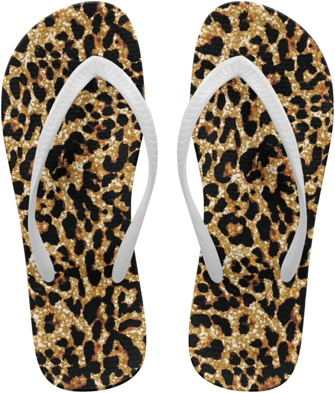 Animal Print Sandals Women Stylish Non-Slip Casual Beach Comfortable Summer Lightweight Flip Flops