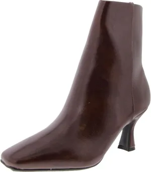 Anne Klein Womens Pablo Faux Leather Heeled Booties