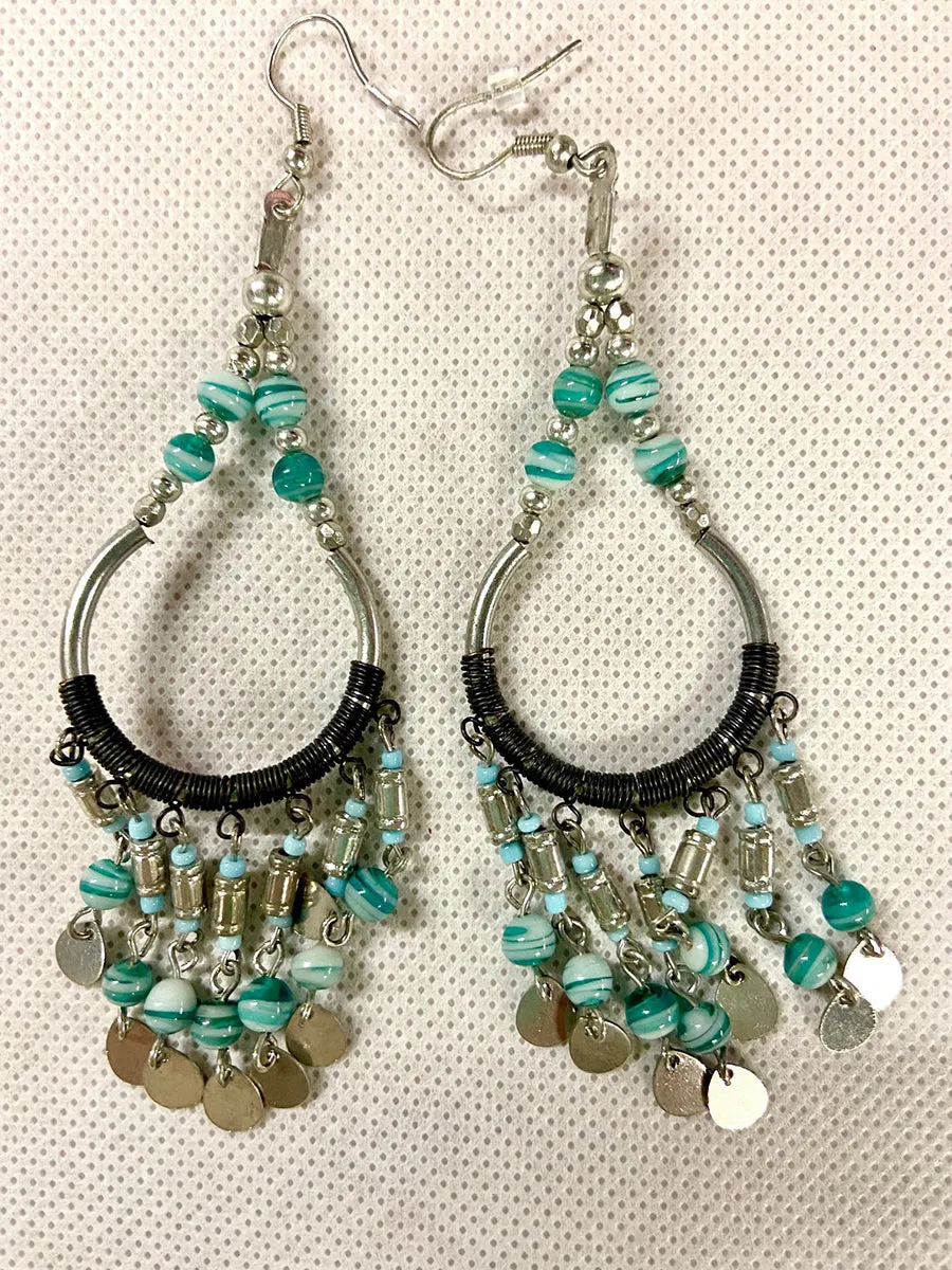 Aqua Boho Earrings - SA1238