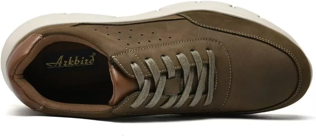 Arkbird Leather Loafers, Casual Slip-On Sneaker Shoes for Men