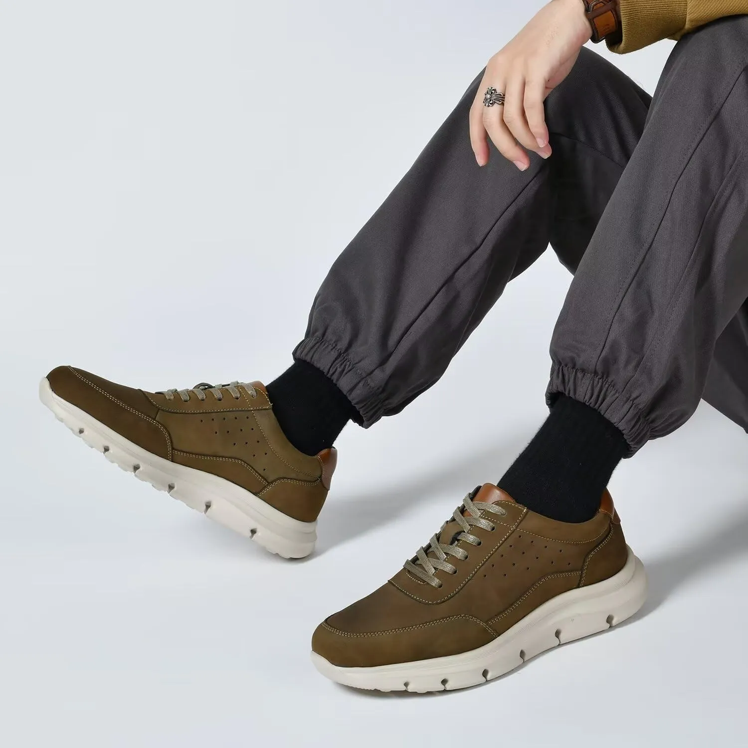 Arkbird Leather Loafers, Casual Slip-On Sneaker Shoes for Men