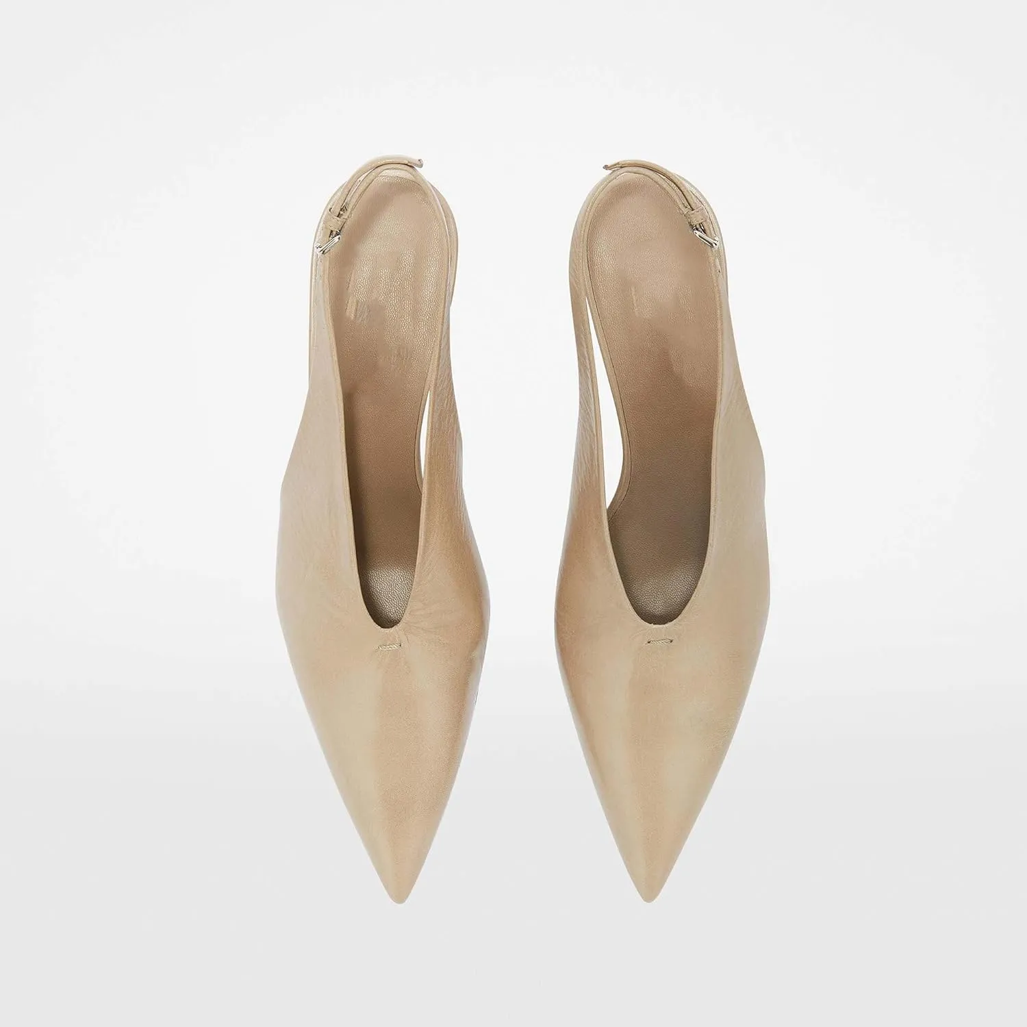 Arqa Kitten Heels Pumps for Women Closed Pointed Toe Slingback 1.18 in Heels with Buckle Dress Shoes for Dating Party Working