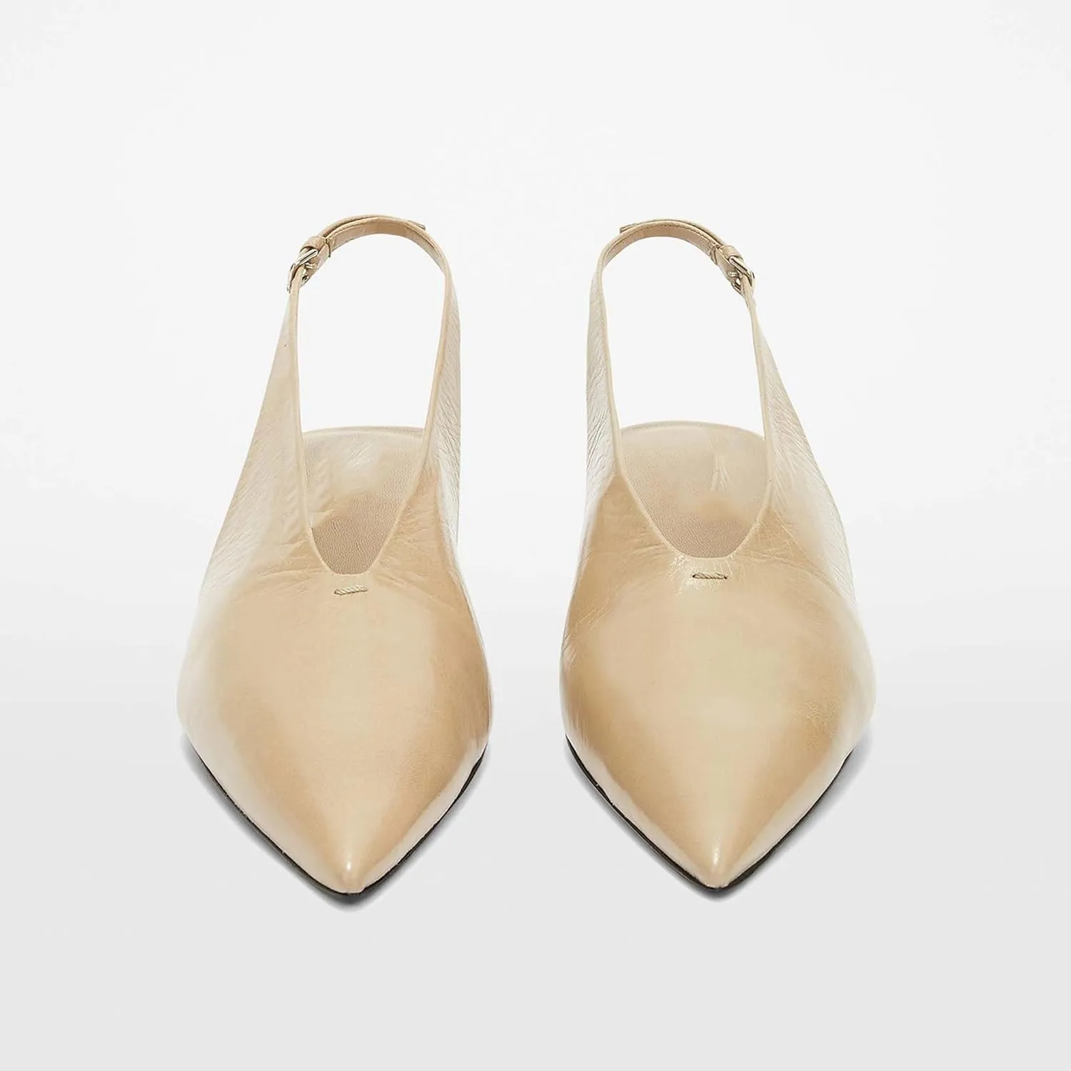 Arqa Kitten Heels Pumps for Women Closed Pointed Toe Slingback 1.18 in Heels with Buckle Dress Shoes for Dating Party Working