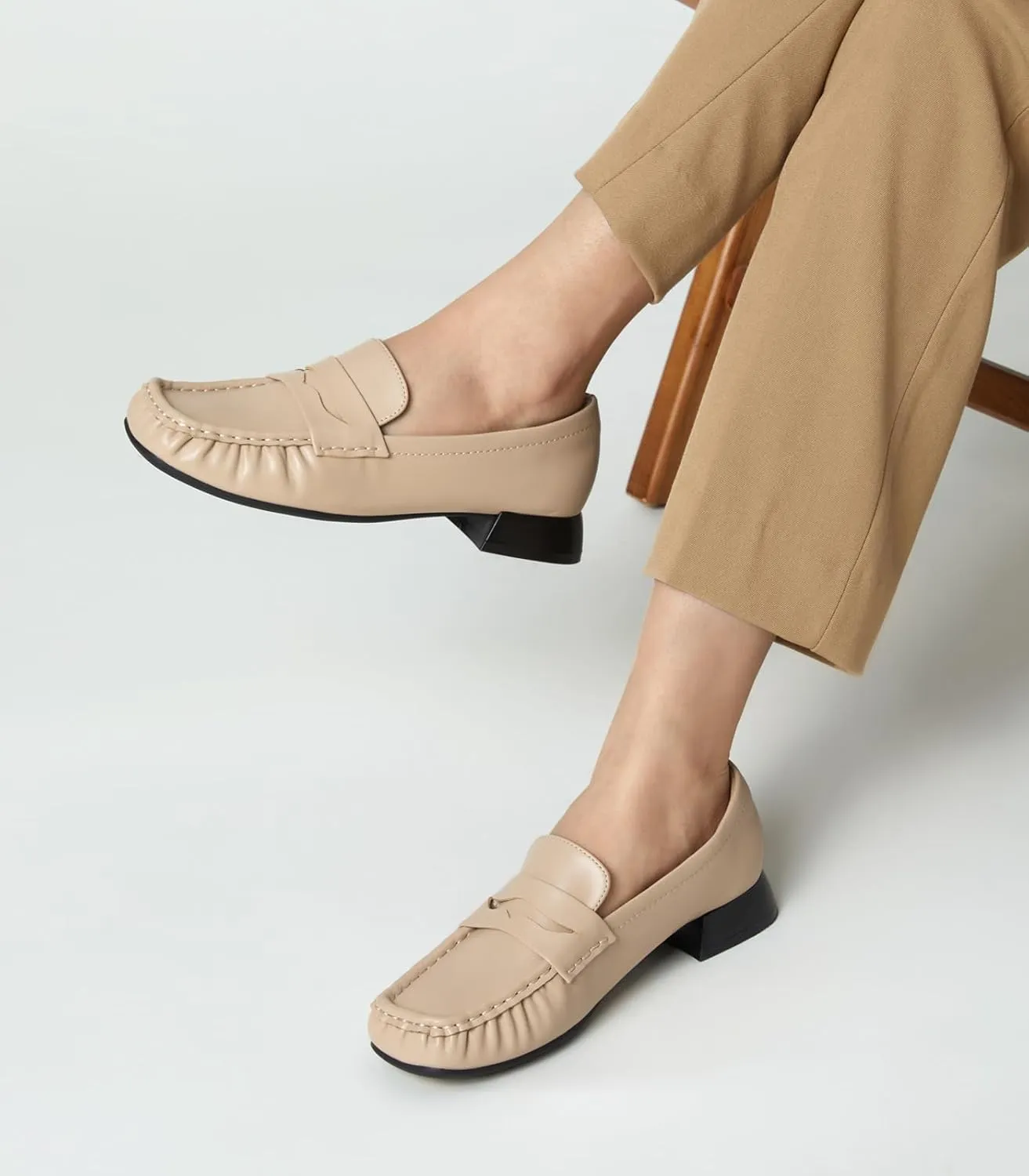 Arromic Penny Loafers for Women 2024 Comfortable Womens Loafers for Work Slip-Ons Leather Driving Shoes Casual Fashion