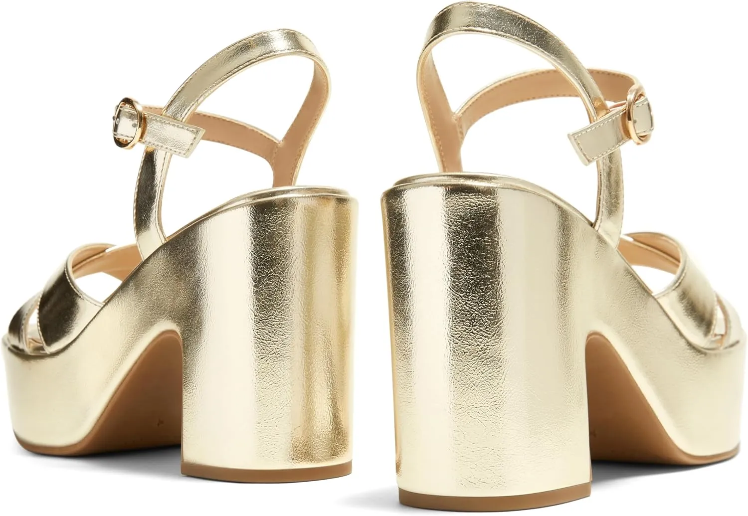 Arromic Women's Crisscross Band Platform High Heel Sandals with 4-Inch Chunky Heels Ankle Strap Stylish Y2K Heeled Shoes for Party, Wedding, Evening Events
