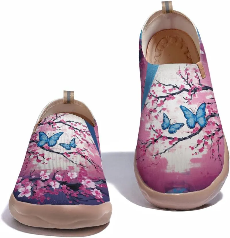 Art Painted Shoes for Women Knit Slip On Loafers Lightweight Casual Walking Sneaker