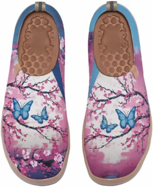 Art Painted Shoes for Women Knit Slip On Loafers Lightweight Casual Walking Sneaker