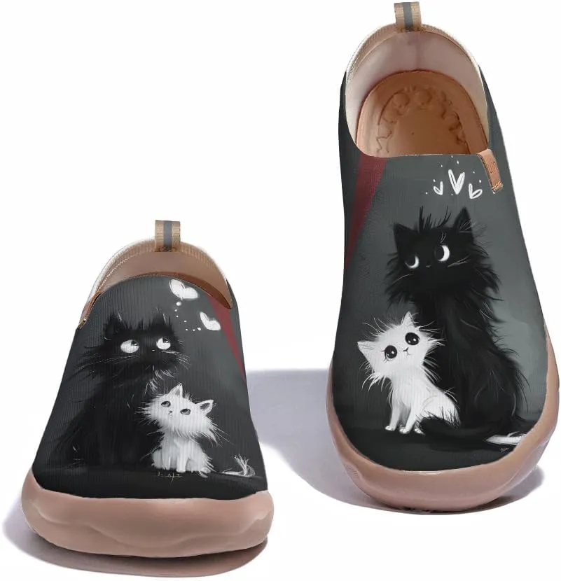 Art Painted Shoes for Women Knit Slip On Loafers Lightweight Casual Walking Sneaker