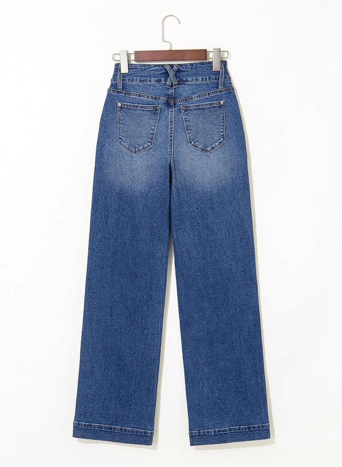 Astylish Jeans for Women Wide Leg High Waisted Stretchy Straight Leg Jean Baggy Trendy 2025 Denim Pants with Slanted Pockets