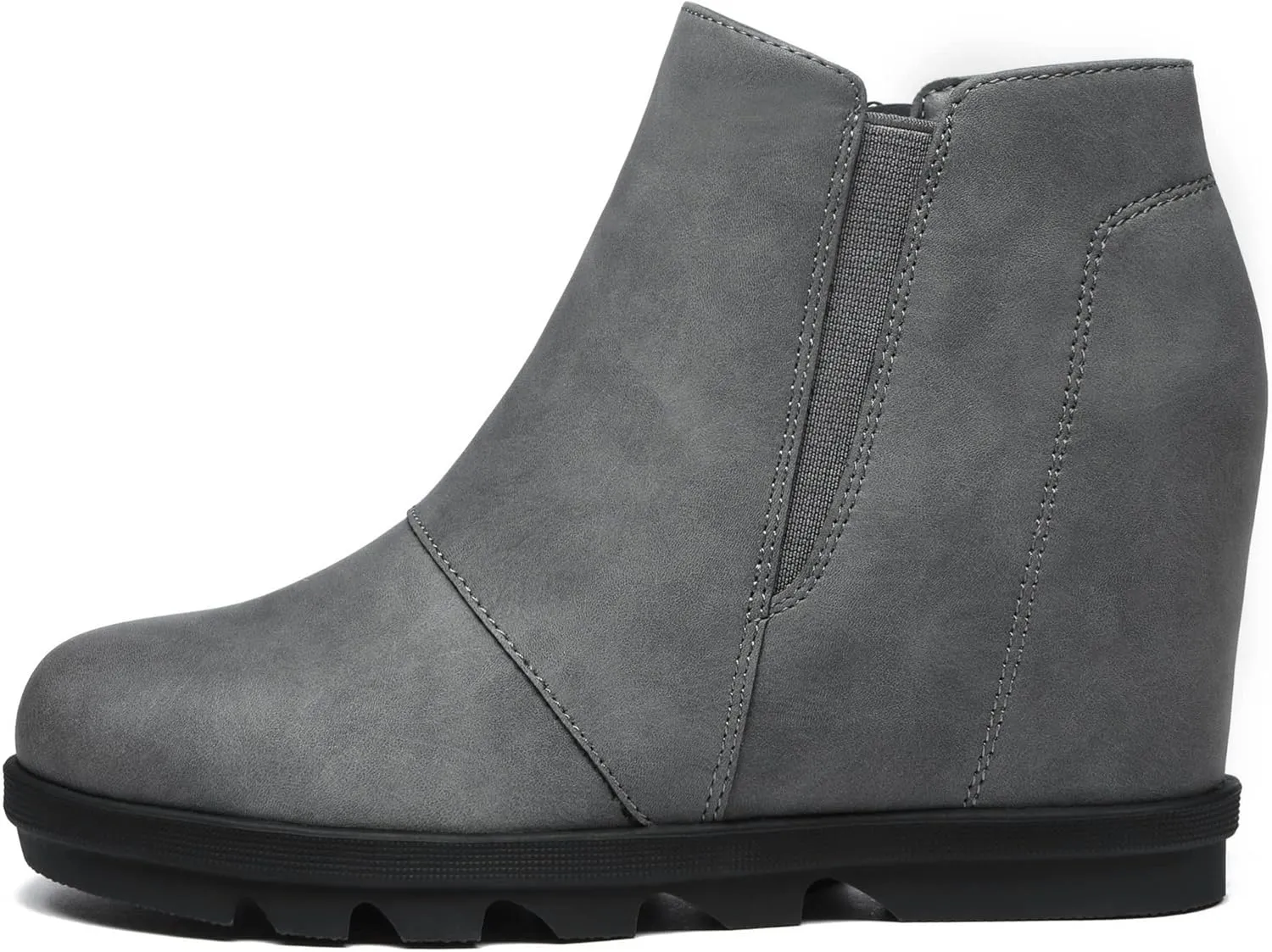 Athlefit Wedge Booties for Women with Heel Hidden Wedge Boots Comfortable Ankle Boots