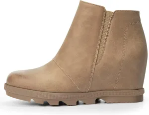 Athlefit Wedge Booties for Women with Heel Hidden Wedge Boots Comfortable Ankle Boots