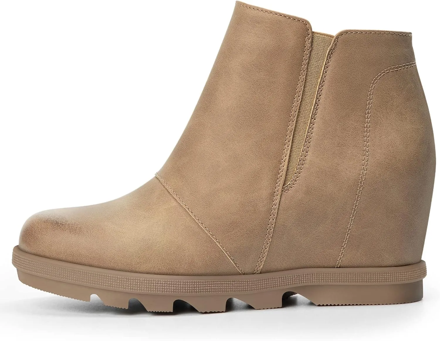 Athlefit Wedge Booties for Women with Heel Hidden Wedge Boots Comfortable Ankle Boots