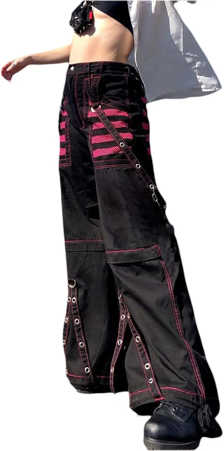 Baggy Jeans for Women Harajuku Graphic Print Cargo Jeans Wide Straight Leg Denim Pants Vintage Streetwear