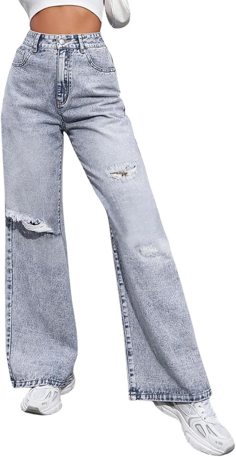 Baggy Jeans for Women Y2K High Street Boyfriend Pants Vintage Jeans Aesthetic Clothing Teen Girls Streetwear Hiphop