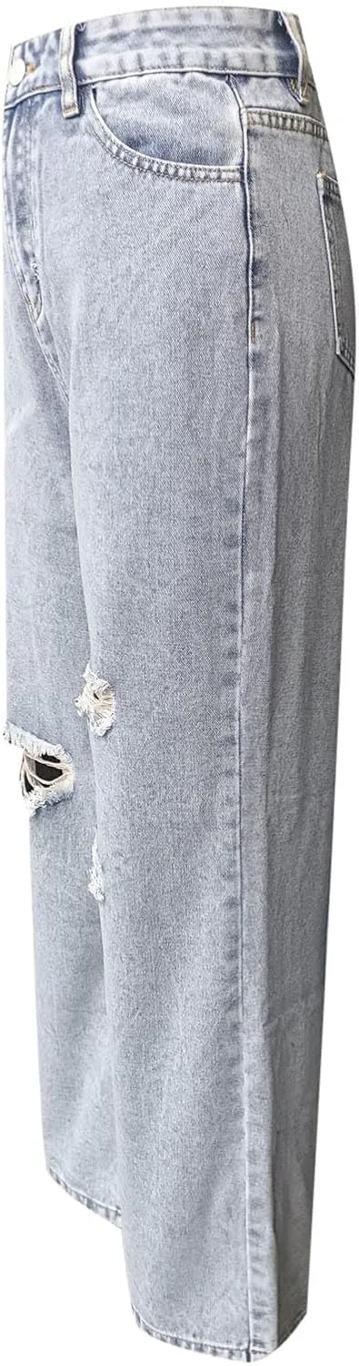Baggy Jeans for Women Y2K High Street Boyfriend Pants Vintage Jeans Aesthetic Clothing Teen Girls Streetwear Hiphop