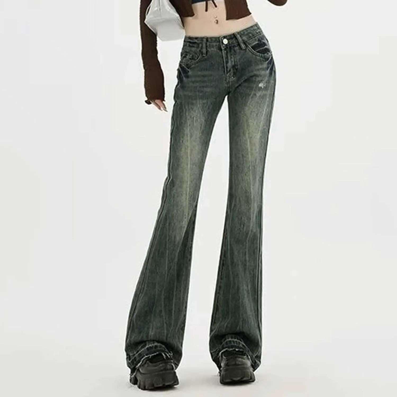 Baggy Jeans for Women Y2K High Street Boyfriend Pants Vintage Jeans Aesthetic Teen Girls Hiphop Streetwear