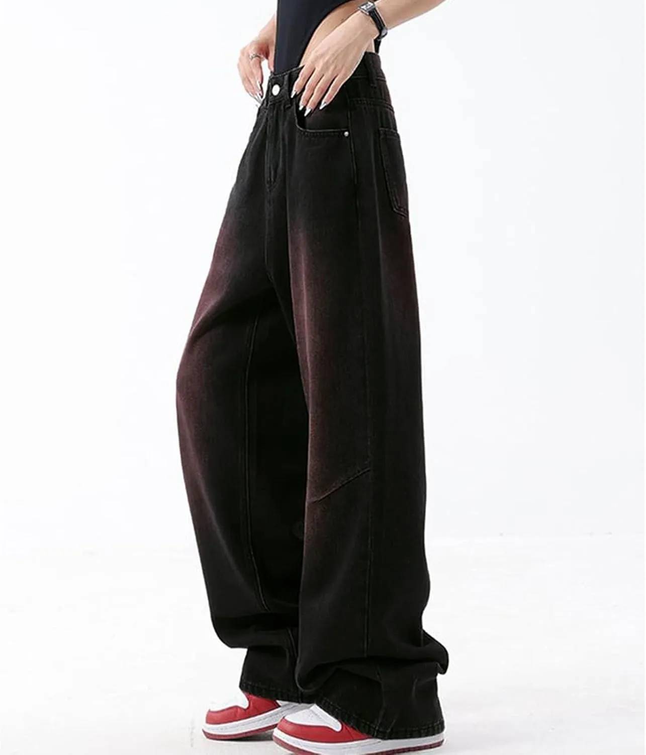 Baggy Jeans for Women Y2K High Street Boyfriend Pants Vintage Jeans Aesthetic Teen Girls Hiphop Streetwear