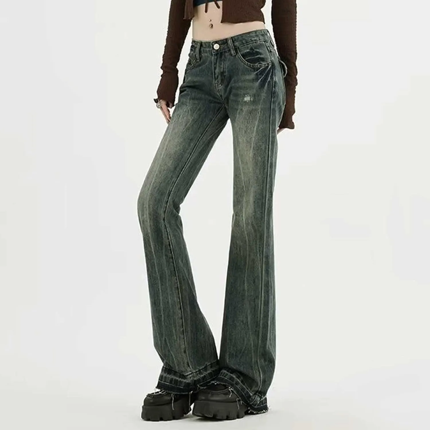 Baggy Jeans for Women Y2K High Street Boyfriend Pants Vintage Jeans Aesthetic Teen Girls Hiphop Streetwear