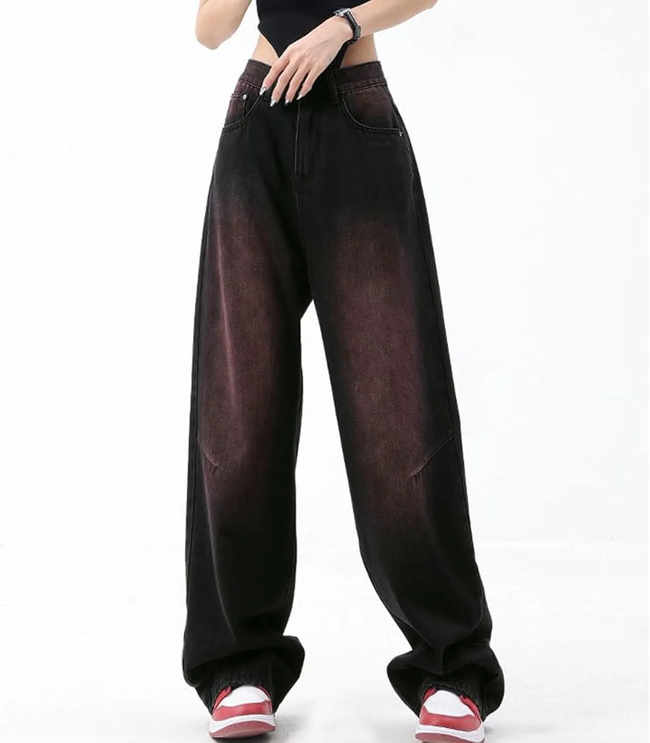 Baggy Jeans for Women Y2K High Street Boyfriend Pants Vintage Jeans Aesthetic Teen Girls Hiphop Streetwear