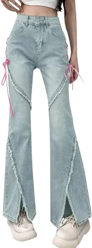 Baggy Jeans for Women Y2K High Street Pants Vintage Jeans Aesthetic Clothing Teen Girls Streetwear Hiphop