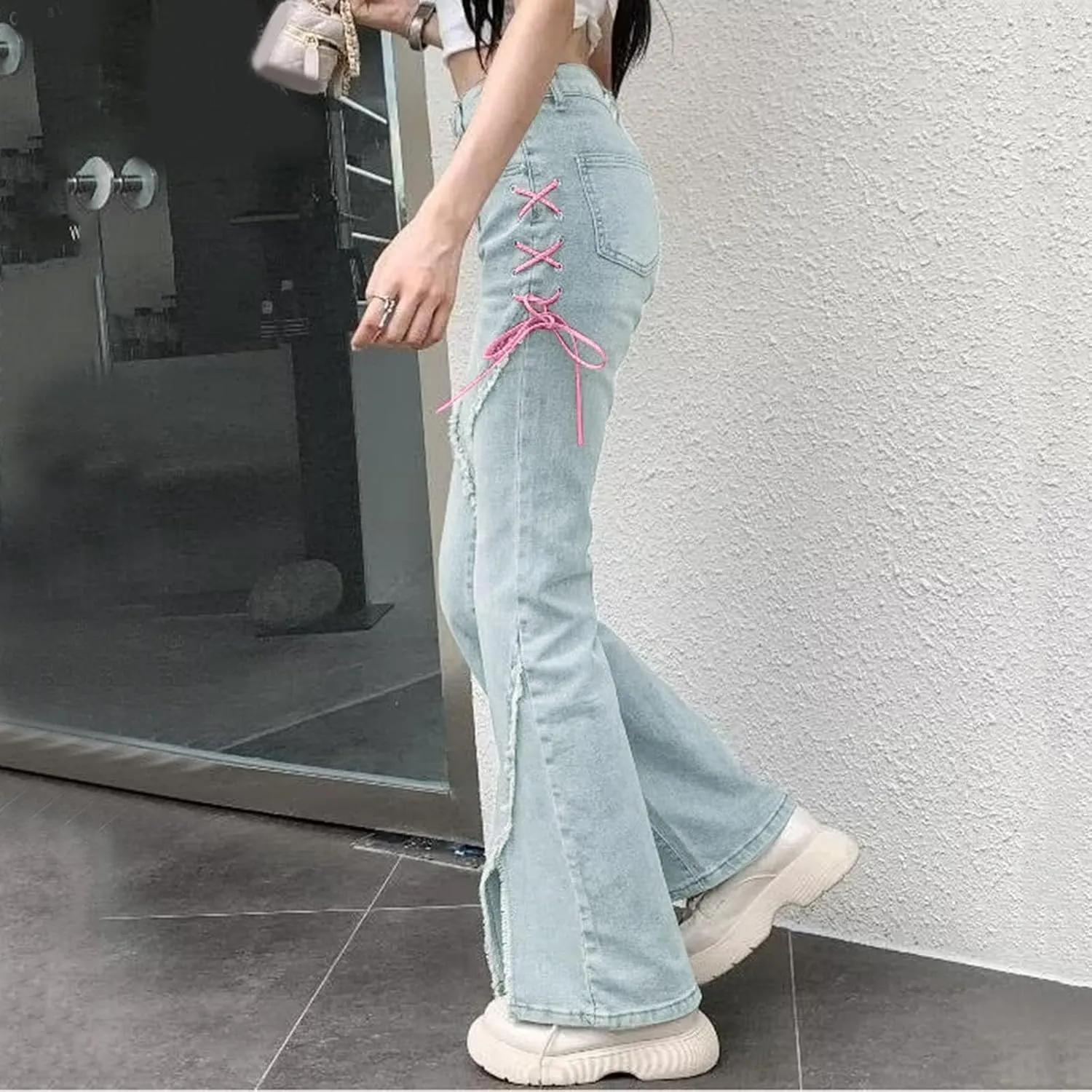 Baggy Jeans for Women Y2K High Street Pants Vintage Jeans Aesthetic Clothing Teen Girls Streetwear Hiphop