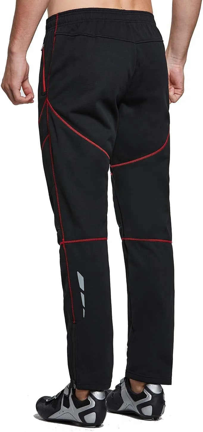baleaf Men's Fleece Pants Winter Cycling Pants Mountain Bike Clothing Thermal Cold Weather Running Gear