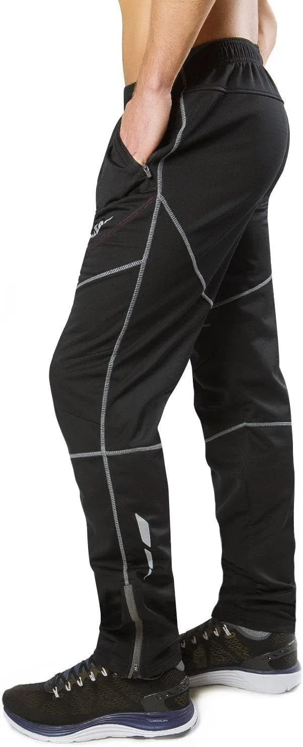 baleaf Men's Fleece Pants Winter Cycling Pants Mountain Bike Clothing Thermal Cold Weather Running Gear