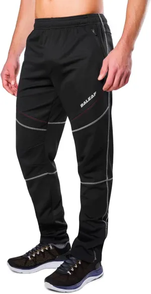 baleaf Men's Fleece Pants Winter Cycling Pants Mountain Bike Clothing Thermal Cold Weather Running Gear