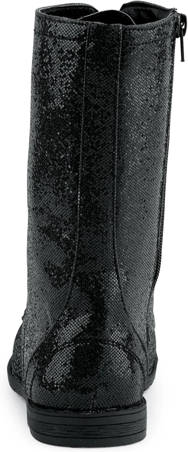 Balera Glitter Combat Boots with Zipper for Women Perfect for Dance