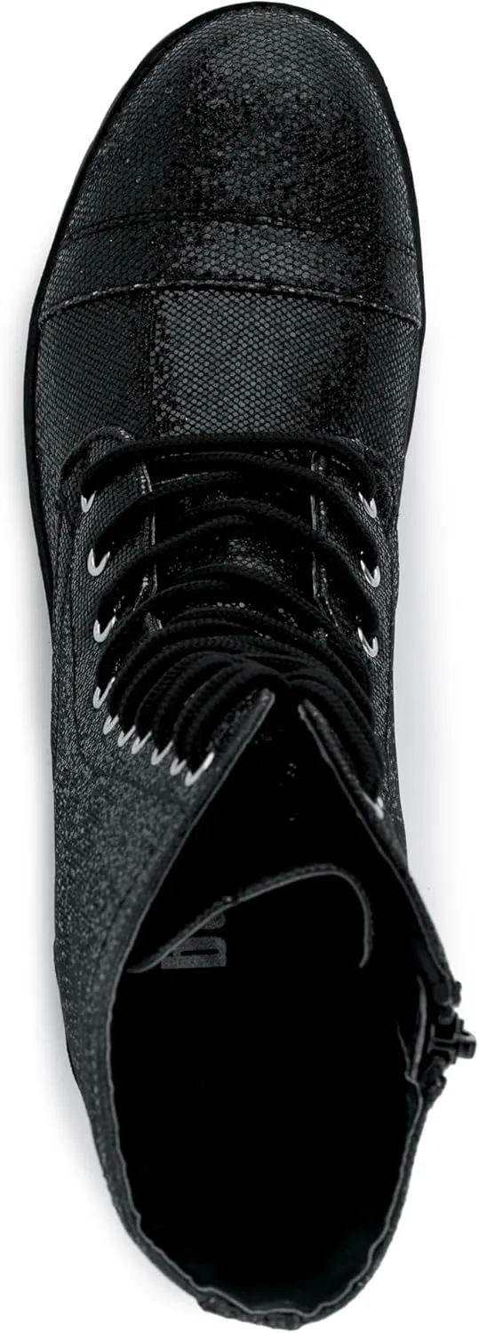 Balera Glitter Combat Boots with Zipper for Women Perfect for Dance