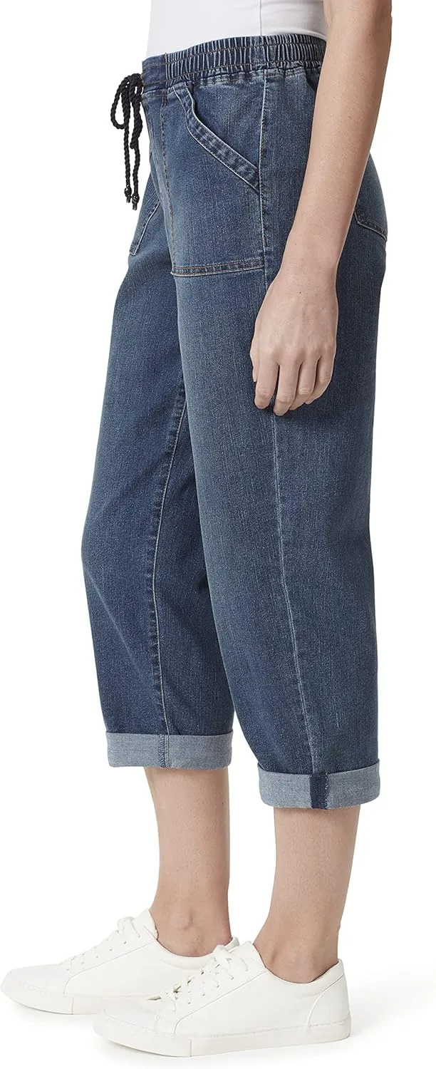 Bandolino Women's Utility Pull on High Rise Straight Leg Capri