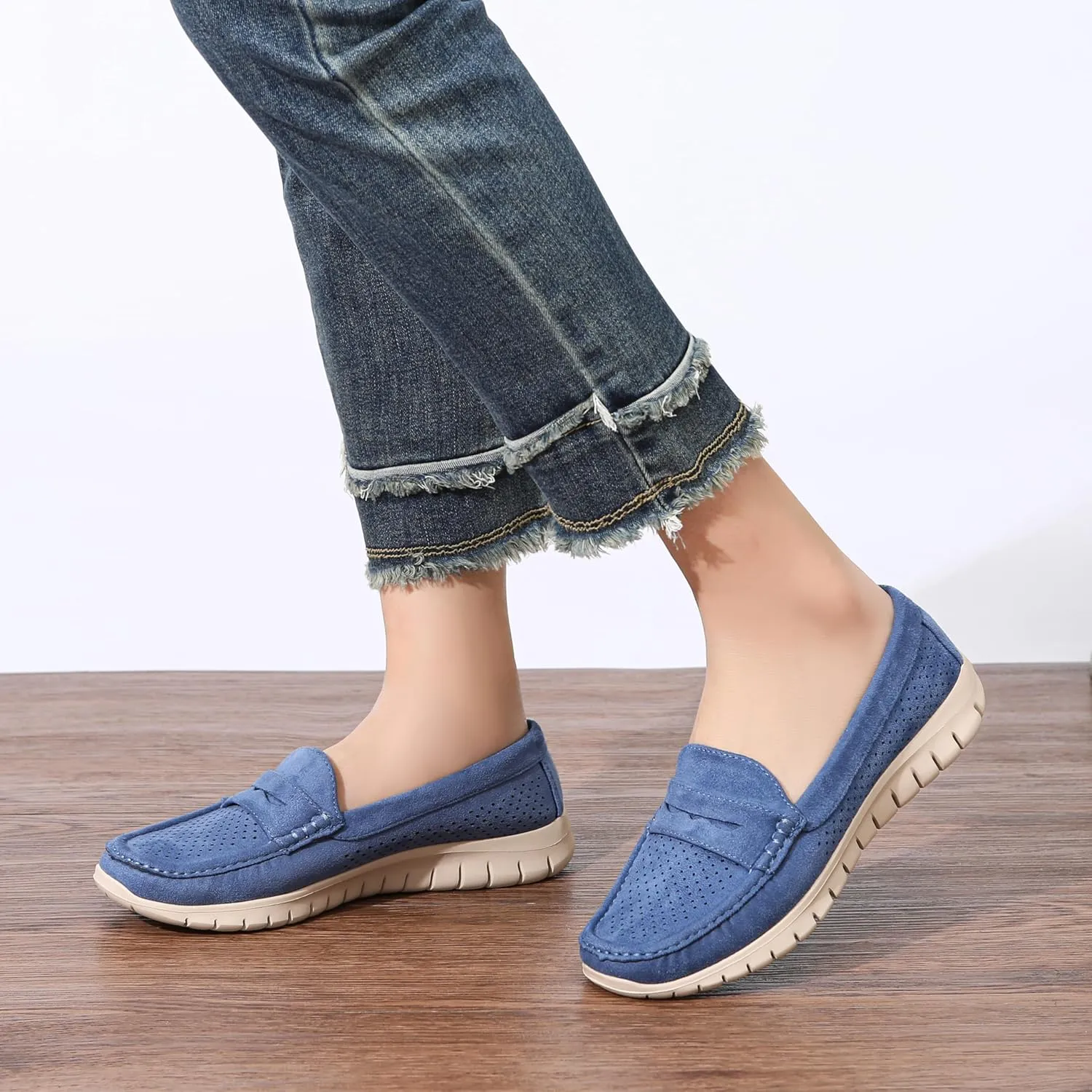 Bernal Loafers for Women Casual Moccasins Women's Comfortable & Lightweight Breathable Slip on Flat Shoes