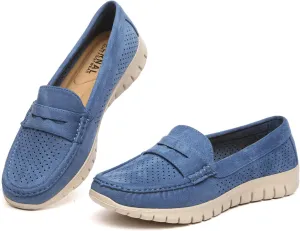 Bernal Loafers for Women Casual Moccasins Women's Comfortable & Lightweight Breathable Slip on Flat Shoes