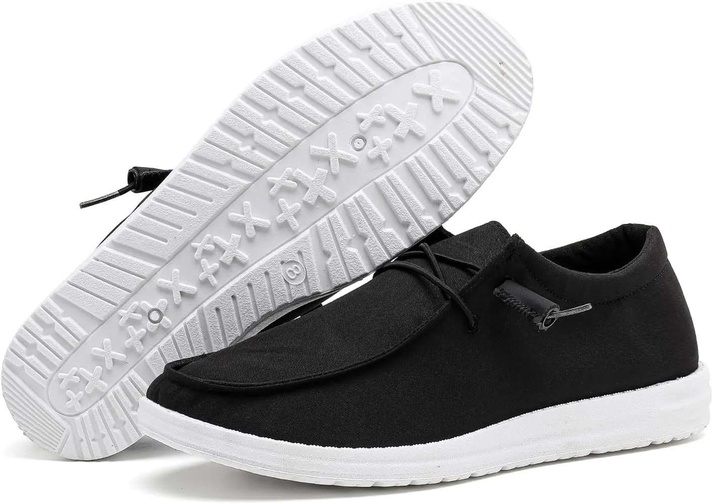 BETYSWEAR Men's Casual Slip-On Loafers - Lightweight Breathable Canvas Boat Shoes for Men