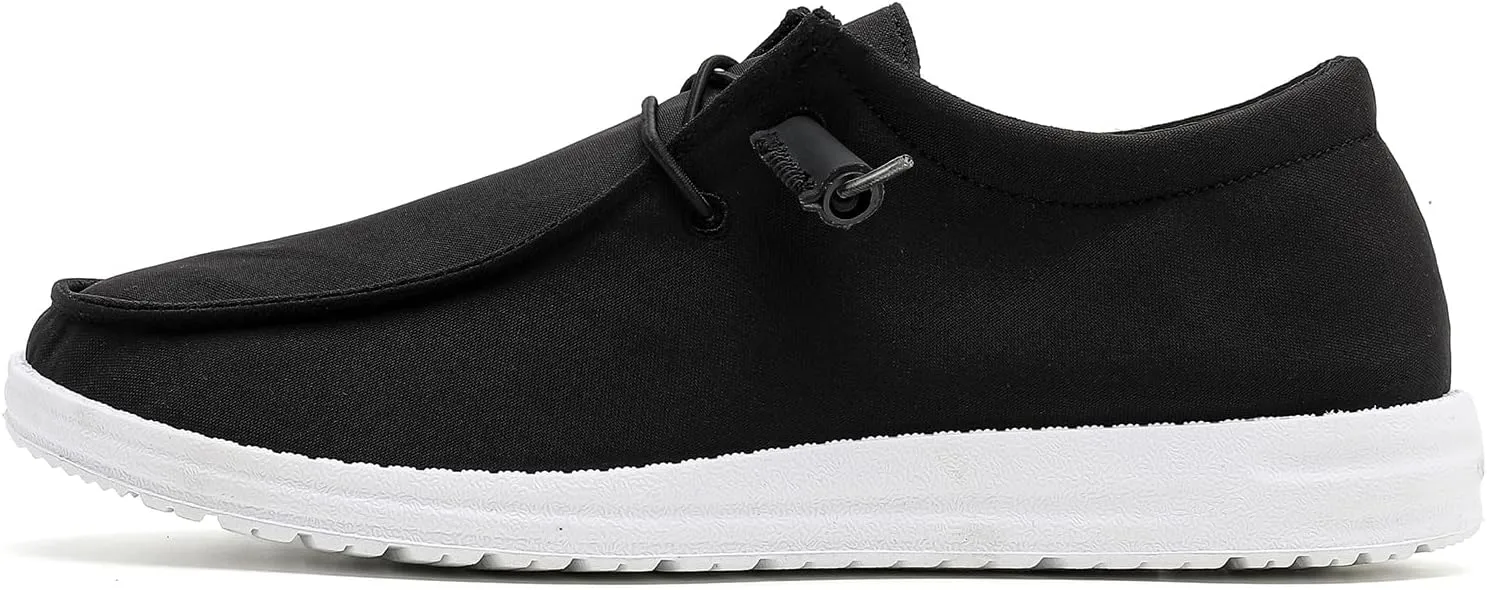 BETYSWEAR Men's Casual Slip-On Loafers - Lightweight Breathable Canvas Boat Shoes for Men